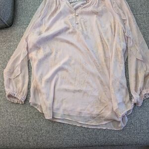 LC Lauren Conrad Blouse - Soft Pink Floral